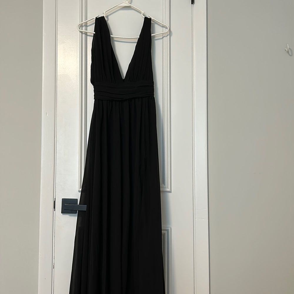 Lulu's Heavenly Hues Black Maxi Dress